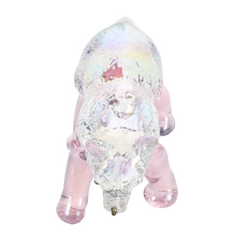 Toddmomy Polarbär kleine Ornamente Mini-Bärenfiguren kleine Bärenfiguren Polartierfiguren Miniatur-Tierfiguren Tier Dekoration Kristall Tier Arktische Tierfiguren Bär Desktop-Ornament Rosa von Toddmomy
