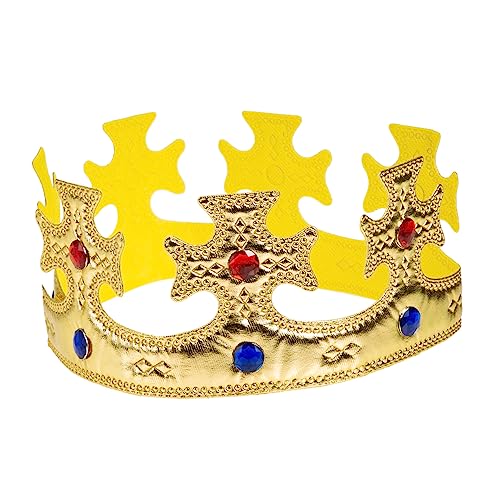 Toddmomy Prinz für Jungen Goldene mit Kunststoffsteinen Halloween Geburtstagsfeiern und Rollenspiele Bequem und Leicht Auszuziehen von Toddmomy