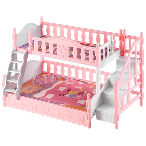 Toddmomy Puppenbettspielzeug Puppenstubenmöbel tun so, DASS sie kopfkissen Puppenhaus mit Minibett Etagenbett für Puppenschlafzimmer Plastik Toddmomy Puppenbettspielzeug Puppenstubenmöbel tun so, DASS sie kopfkissen Puppenhaus mit Minibett Etagenbett für Puppenschlafzimmer Plastik von Toddmomy