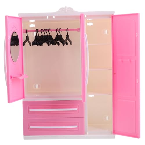 Toddmomy Puppengarderobe Babypuppenmöbel Kleidungsstück Küche Miniatur Kleiderbügel Spielzimmer Aufbewahrung Kleidungs Organizer Für Puppen Kleider Seitenschrank Puppenhausschrank von Toddmomy