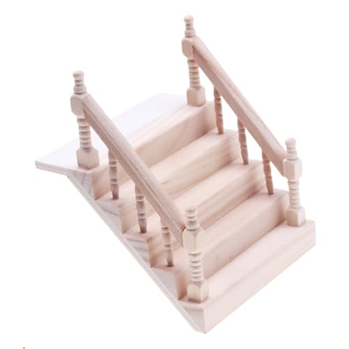 Toddmomy Puppenhaus Holztreppe Mit Handlauf Kleines Treppenmodell Für Puppenhaus Zubehör Detaillierte Holzstufen Natürlicher Holzfarbe Für Kreative Toddmomy Puppenhaus Holztreppe Mit Handlauf Kleines Treppenmodell Für Puppenhaus Zubehör Detaillierte Holzstufen Natürlicher Holzfarbe Für Kreative von Toddmomy