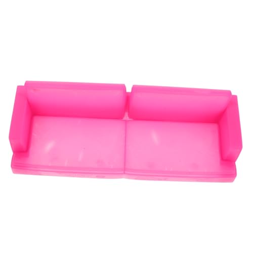 Toddmomy Puppenhaus Möbel Luxuriöses Pinkes Sofa Modell Für Puppenhaus Wohnzimmer Dekoration Minimöbel Für Puppenhaus Mit Detailgetreuer Verarbeitung von Toddmomy
