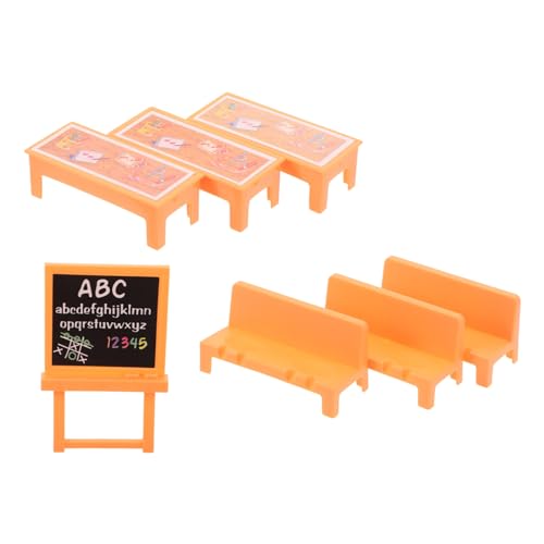 Toddmomy Puppenhaus Möbelset Spieltisch mit Stuhl und Mini Tafel aus Kunststoff Fantasievolles Lernspielzeug für Tragbares Klassenzimmer Zubehör für Kreatives Rollenspiel Toddmomy Puppenhaus Möbelset Spieltisch mit Stuhl und Mini Tafel aus Kunststoff Fantasievolles Lernspielzeug für Tragbares Klassenzimmer Zubehör für Kreatives Rollenspiel von Toddmomy