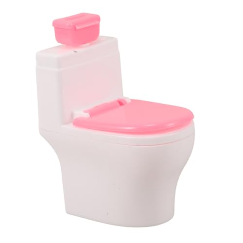 Toddmomy Puppenhaus Toilette Mit Papierhalter Dekoratives Badezimmerzubehör Für Realistische Puppenhaus Möbel Für Kreatives Rollenspiel Und Fantasievolles von Toddmomy