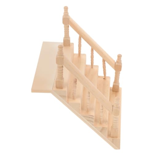 Toddmomy Puppenhaus Treppe Aus Holz Exquisites Spielhauszubehör Für DIY Möbelmodelle Für Wohnzimmer Esszimmer Und Schlafzimmer Dekoration Toddmomy Puppenhaus Treppe Aus Holz Exquisites Spielhauszubehör Für DIY Möbelmodelle Für Wohnzimmer Esszimmer Und Schlafzimmer Dekoration von Toddmomy