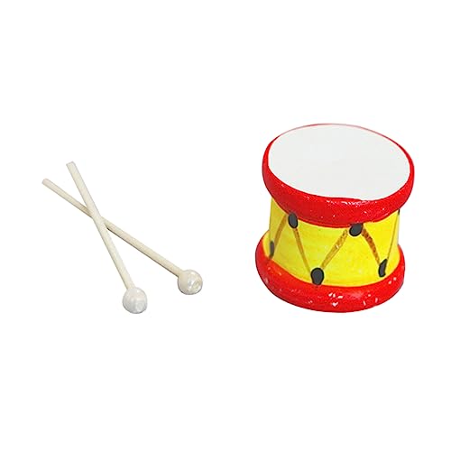 Toddmomy Puppenhaus Zubehör Detailgetreues Miniatur Schlagzeug Modell Dekoratives Musikinstrument für Kinderzimmer und Puppenmöbel von Toddmomy
