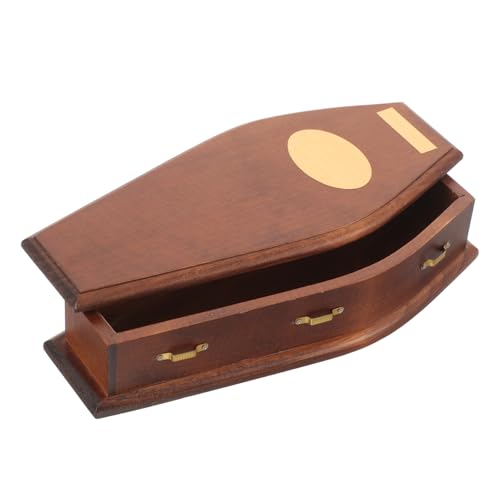 Toddmomy Puppenhaus Zubehör Vintage Mini Sarg Modell DIY Miniaturmöbel für Puppenhaus Robust und Detailreich Kreatives Bastelset für Erwachsene von Toddmomy