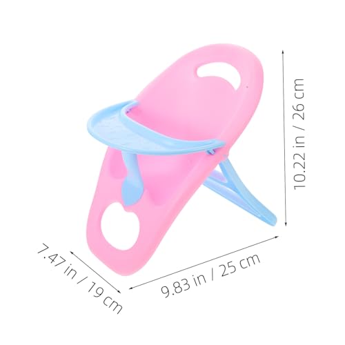 Toddmomy Puppenhochstuhl aus Robustem Kunststoff Multifunktionaler Hochstuhl für Puppenhaus Leicht Montierbar und Tragbar Kindersicherer Babypuppen Stuhl für Fantasievolles von Toddmomy