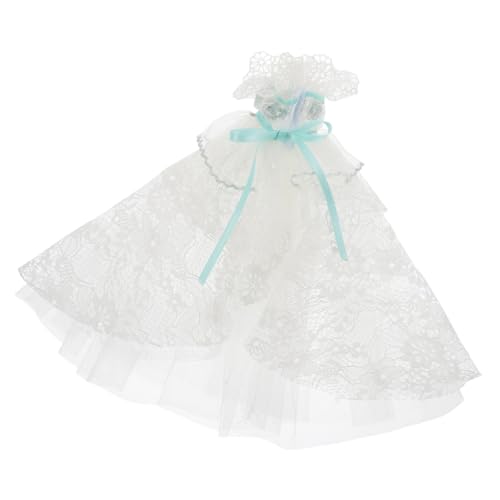 Toddmomy Puppenkleid Miniatur Elegantes Hochzeitskleid mit High Heels für Puppen Geeignet für Fr PP Puppen Stilvolles Foto requisit und Hochzeitsdekoration von Toddmomy