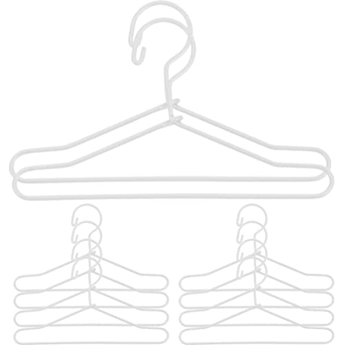 Toddmomy Puppenkleidung, Puppenschrank, Mini-Kleiderbügel, 10 Stück, Metall-Puppen-Kleiderbügel, Mini-Puppen-Kleiderbügel, Zubehör, Puppenkleidung, Metallbügel von Toddmomy