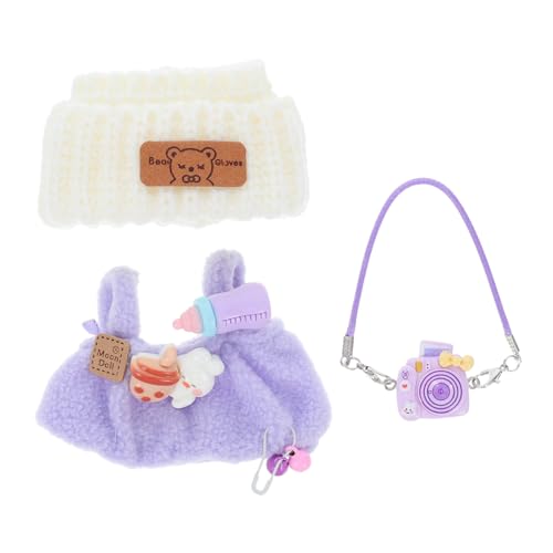 Toddmomy Puppenkleidungs Set Plüsch Doll Jumpsuit mit Latzhose und Accessoires Süßes Sammel Outfit für Rollenspiele Puppenhaus deko für Fotos und Puppenersatzkleidung von Toddmomy