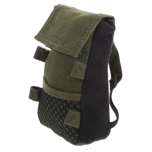 Toddmomy Puppenrucksack ActionFigur Rucksack Rucksack/Actionfiguren Rucksack BJD Zubehör Soldaten Modell Zubehör Puppenhandtasche Kleiner Rucksack aus Stoff Miniaturbalken Green von Toddmomy