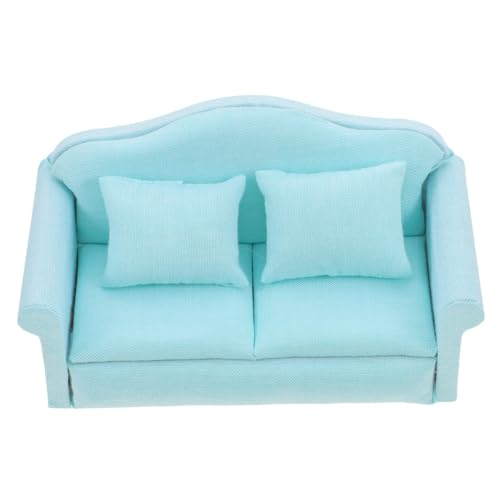 Toddmomy Puppenstubensofa Möbel Spielzeugcouch Für Puppen Winzige Couch Mini Landschaftszubehör -Sofa Miniatur-puppenhauszubehör Mini-Sofa Spielzeugsofa Miniatur-Couch Holz Light Green von Toddmomy