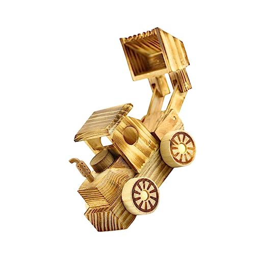 Toddmomy Pushdozer Modell für Pädagogisches Baufahrzeug aus Hochwertigem Holz Fördert Kognitive Fähigkeiten und Sorgt für Spaß von Toddmomy