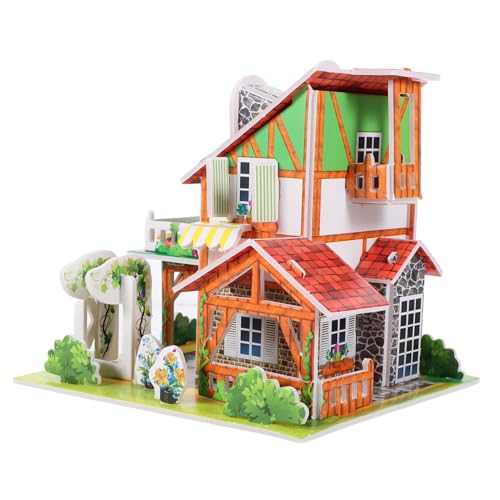 Toddmomy Puzzle DIY Miniatur Haus Modell Bausatz Papiermodell Gartenhaus Basteln Geschenk von Toddmomy