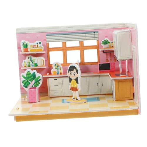 Toddmomy Puzzle Miniatur Küche DIY Modell Cartoon Design Leichtes Strapazierfähiges Material Kreatives Bastelset für Dekoration Toddmomy Puzzle Miniatur Küche DIY Modell Cartoon Design Leichtes Strapazierfähiges Material Kreatives Bastelset für Dekoration von Toddmomy