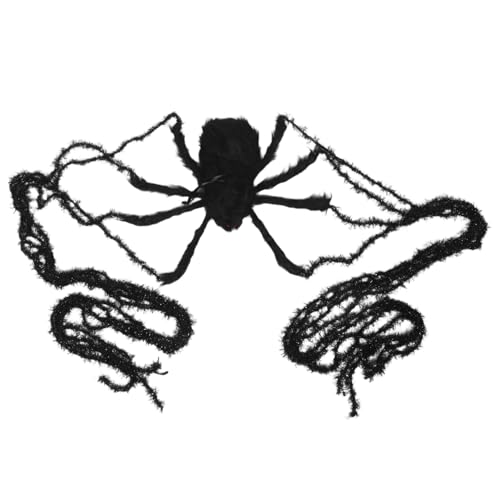Toddmomy Realistische Große Halloween-spinne Deko Wetterfest mit Langen Beinen Großer Plüschspinne Grusel-deko für Party Garten Haunted House Einfache Montage für Schaurige Atmosphäre von Toddmomy