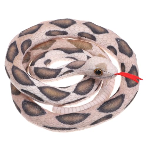 Toddmomy Realistische Große Plüschschlange Gefleckt Braun Dekorative Kuschelfigur Weiches Fake Snake für Halloween Garten Rollenspiel Leicht und Beweglich von Toddmomy