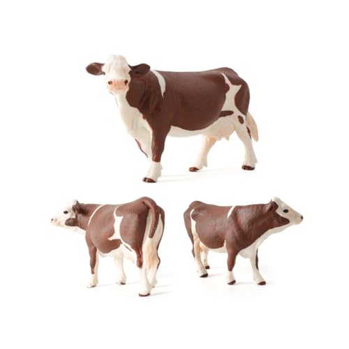 Toddmomy Realistische Kuh Figur Deko Ornament Kreatives Kunststoff Modell Detailgetreues Bauernhoftier Lebensechte Desktop Dekoration für Zimmer Geschenkidee für Familie und Freunde von Toddmomy