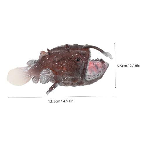 Toddmomy Realistische Meeresfigur Anglerfisch aus Solidem Kunststoff Kindgerechtes Sicheres Lernspielzeug für Tiefseeerkundung Wissenschaftsprojekte Unterwasser Mottopartys und von Toddmomy