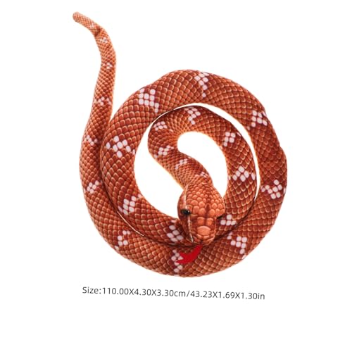 Toddmomy Realistische Plüschschlange Großes Gefülltes Kuscheltier als Streichspielzeug für Halloween April Fools Weiches Stofftier mit Detailgetreuem Design für Deko und Spaß von Toddmomy