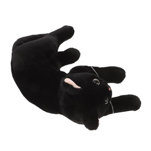 Toddmomy Realistische Schwarze Katzenfigur als Plüschtier Niedliches Katzenspielzeug für Dekoratives Kissen für Zuhause Geburtstagsfeiern und Halloween Deko Toddmomy Realistische Schwarze Katzenfigur als Plüschtier Niedliches Katzenspielzeug für Dekoratives Kissen für Zuhause Geburtstagsfeiern und Halloween Deko von Toddmomy