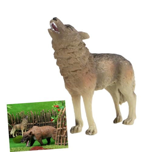 Toddmomy Realistische Wolf Figur aus Hochwertigem Material Detailgetreu und Handlich als Dekoratives Heimornament und Interessantes Foto Requisit für Toddmomy Realistische Wolf Figur aus Hochwertigem Material Detailgetreu und Handlich als Dekoratives Heimornament und Interessantes Foto Requisit für von Toddmomy