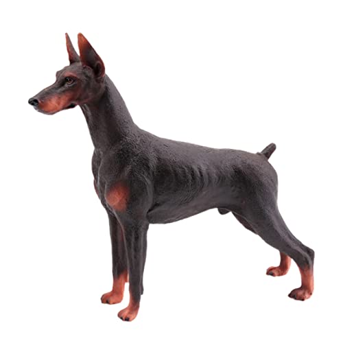 Toddmomy Realistisches Dobermann Modell Figur Braun Detailgetreu Lebensecht Dekorativ für Zuhause Büro Auto Verarbeitung Hochwertiges Hund Ornament Geschenkidee von Toddmomy