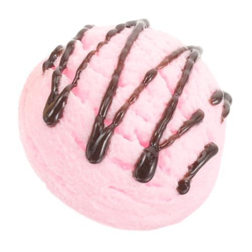 Toddmomy Realistisches Eiscreme Modell Kleine Eiskugel Dekoration in Schokoladen und Erdbeeroptik für Fotografie Party und Schaufenster Lebensechte Fake Dessert Requisite von Toddmomy