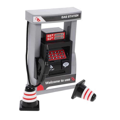 Toddmomy Realistisches Gas Station Model mit Roadblocks DIY für Soundeffekte Fördert Kreativität und Fantasievolles von Toddmomy