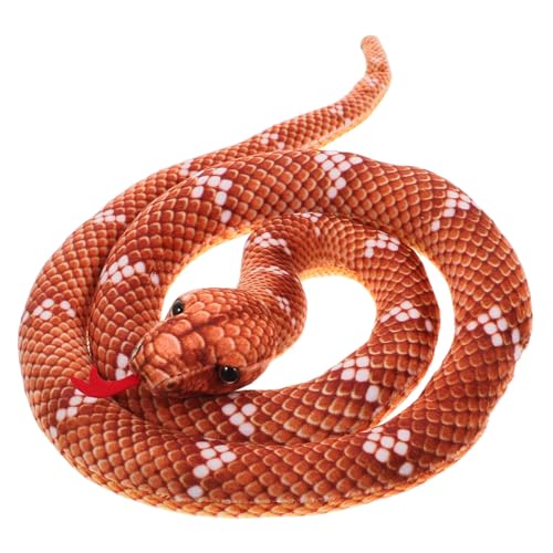 Toddmomy Realistisches Plüsch schlangenspielzeug Weiches Kuscheltier Tierfigur für Party streiche Katzenrequisit Geschenkidee und Wohnungsdekoration von Toddmomy