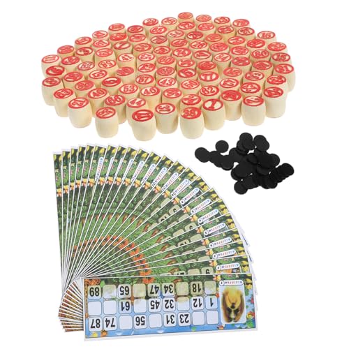 Toddmomy Russisches Spielset aus Holz mit Klassischen Bingokarten und Spielsteinen für Partys und Gesellige Runden Spaß für Familie und Freunde Toddmomy Russisches Spielset aus Holz mit Klassischen Bingokarten und Spielsteinen für Partys und Gesellige Runden Spaß für Familie und Freunde von Toddmomy