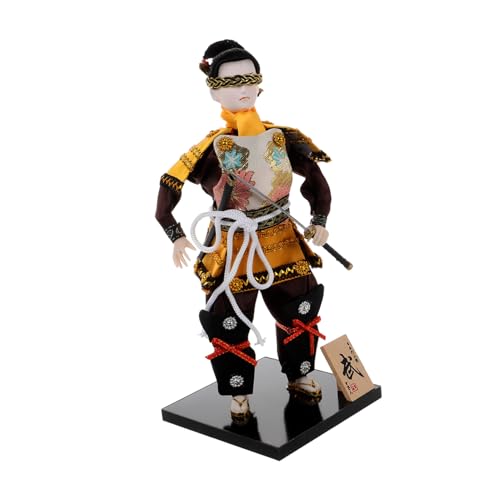 Toddmomy Samurai Figurine im Japanischen Stil Dekorative Samurai für Schreibtisch und Heimdekoration Farbiges Design für Schlafzimmer und Räume Kunstvolle Japanische Statue von Toddmomy