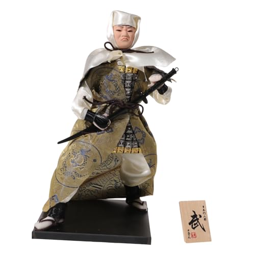 Toddmomy Samurai Ninja Doll Dekoration Desktop-Samurai-Puppe Realistisch Schreibtisch Kimono Krieger Haushalts-Samurai-Puppe Samurai-Figur Samurai-Puppen- Baumwollfaden von Toddmomy