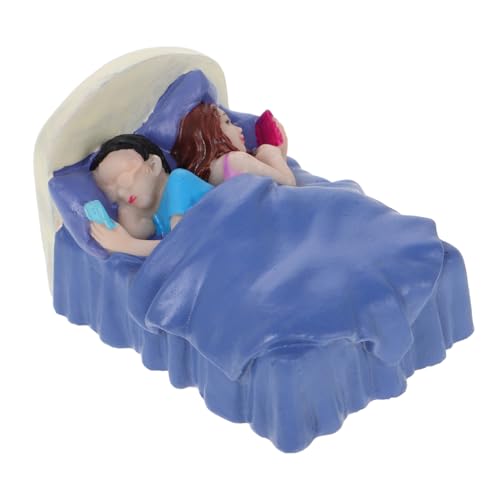 Toddmomy Sandtischmodell Statue Eines Hochzeitspaares Figur Eines Schlafenden Paares Mini Paarfiguren Paar Auf Dem Bettmodell Mini Paarskulptur Süchtig Machendes Ornamentmodell von Toddmomy