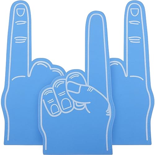 Toddmomy Schaumstoff-Finger, 3 Stück Schwamm-Finger, 45 cm, Gladiator-Schaumstoff-Hände, Cheerleading-Requisiten für Sportveranstaltungen, Spiele, Motto-Geburtstagsparty (blau) von Toddmomy