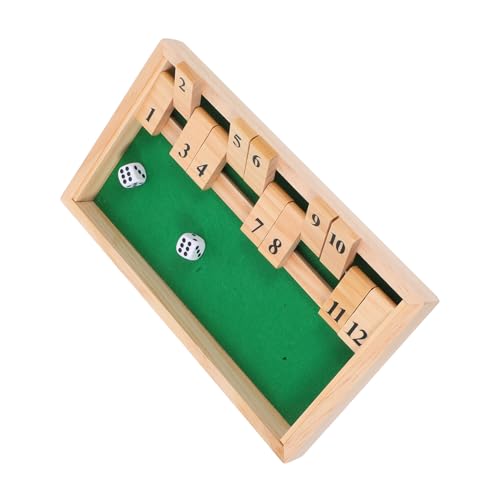 Toddmomy Spiel Shut The Box Holzwürfelspiel Für Kinder Erwachsene Holzzahlenplättchen Set von Toddmomy