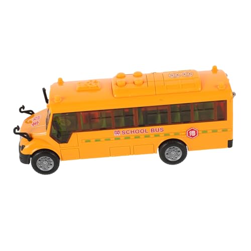 Toddmomy Schulbus Modellspielzeug für Öffnende Türen Trägheitsantrieb Langlebiges Material Sicheres für Kleinkinder Simulationsfahrzeug mit Musik von Toddmomy