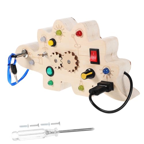 Toddmomy Sensorisches Holzspielzeug für Montessori Dinosaurier Arbeitsbrett mit LED Lichtschalter Pädagogisches Feinmotorik und Kreativität Toddmomy Sensorisches Holzspielzeug für Montessori Dinosaurier Arbeitsbrett mit LED Lichtschalter Pädagogisches Feinmotorik und Kreativität von Toddmomy