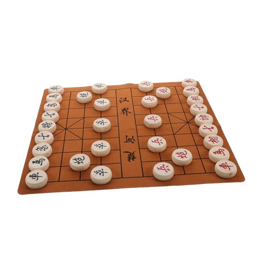 Toddmomy Set Schachbrettspiel Elektronisches Schachbrett Chinesisches Spiel Dame Brettspiel Reiseschach Geformtes Holzschachbrett Chatter Chinesische Dame Chinesisches Schachleder von Toddmomy