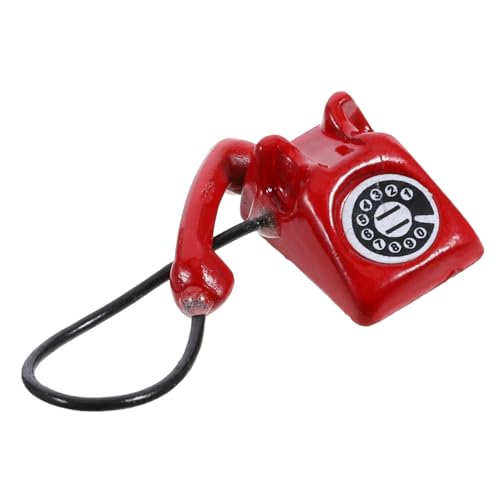 Toddmomy Mini Vintage Telefon Modell Retro Puppenhaus Telefon Zubehör Für Kreative Rollenspiele Und Dekoration Im Kinderzimmer Für Fantasievolles Spielen von Toddmomy