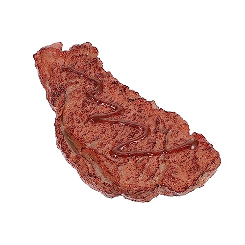 Toddmomy Simulation Steak Modell Künstliches Spielzeug aus Kunststoff Realistisches Fake Steak für Food Styling und Foto Requisiten von Toddmomy