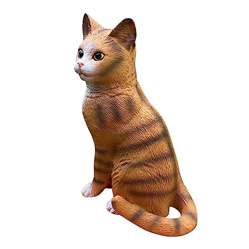 Toddmomy Simulation Tierspielzeug Katze Modell Kognitive Spielzeugfigur für Detailreiche Katzenstatue aus Langlebigem als Dekoration und Lernspielzeug von Toddmomy