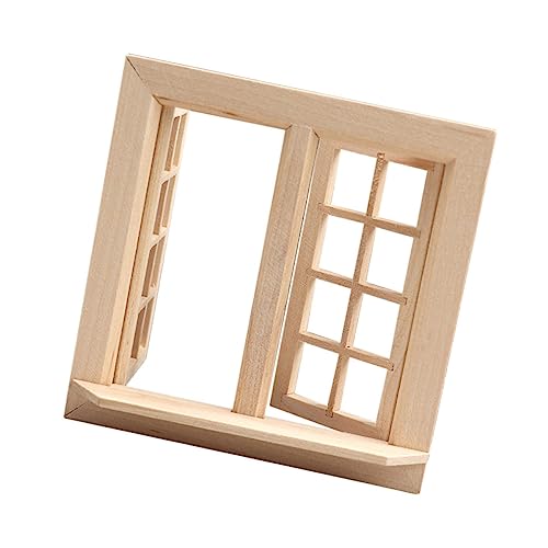 Toddmomy Simulation Von Türen Und Fenstern Mini Möbel Kleines Doppelhaus Modell Miniatur Frontscheibe Maßstab Bausatz Rahmen Dekoration Ungefärbt Mini Fenster Khaki von Toddmomy