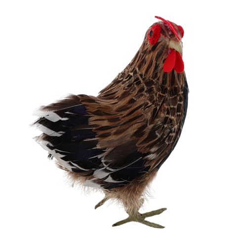 Toddmomy Simulations-hühnermodell Hahnstatue Ostern Basteln Ostergarten Nachahmung Von Tierschmuck Gefälschte Trainingseier Gastgeschenke Für Ostern DIY-ostermaterialien Feder von Toddmomy