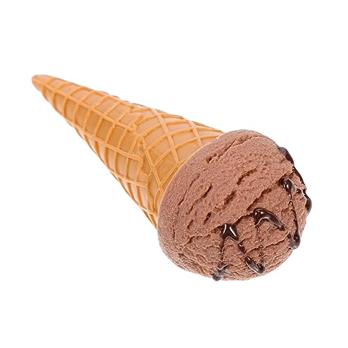 Toddmomy Simulationseismodell Künstliche Eiskegel Für Eiscreme Shop Dekoration Fotorequisiten Und Eiscremeparty Gefälligkeiten Eiscreme Im Waffelbecher von Toddmomy
