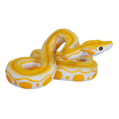 Toddmomy Simulationsschlangenmodell Schlangenfiguren Halloween Gefälschte Schlange Realistische Schlangenstatue Halloween Gefälschter Schlangenspielzeug PVC Yellow von Toddmomy