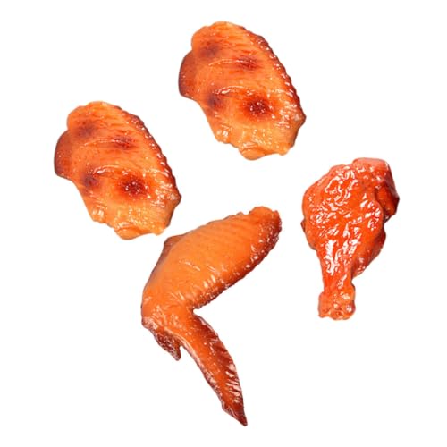 Toddmomy Simulierte Hähnchenbein und Flügel Modelle Teiliges Realistische Food Display Dekoration Leichtes Kompaktes Küchen und Fotorequisit für Restaurant Bäckerei Zuhause von Toddmomy