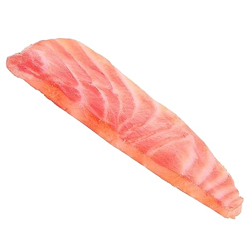 Toddmomy Simulierte Lachsdekoration Realistische Kleine Lachsscheibe Künstliches Fischmodell für Restaurant Food Display Langlebig und Vielseitig für Deko Fotografie und Bildungsspielzeug von Toddmomy