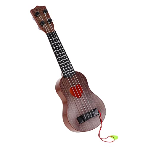 Toddmomy Simulierte Ukulele für Musikinstrument zur Frühen Bildung Herzförmigem Kaffee Lernspielzeug für Musikalische von Toddmomy